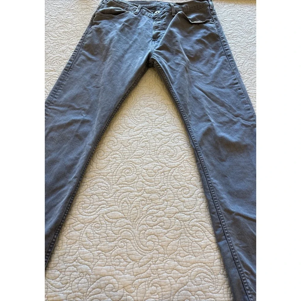 Levi's Men's 504 36W x 34L Regular Straight Fit Jean Blue Preppy Stretch